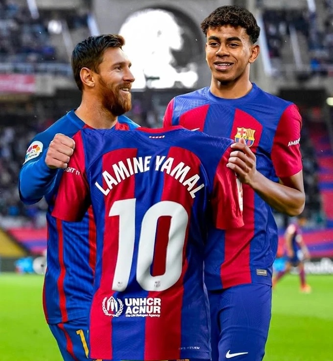 Yamal hứa hẹn kế thừa áo số 10 của Messi