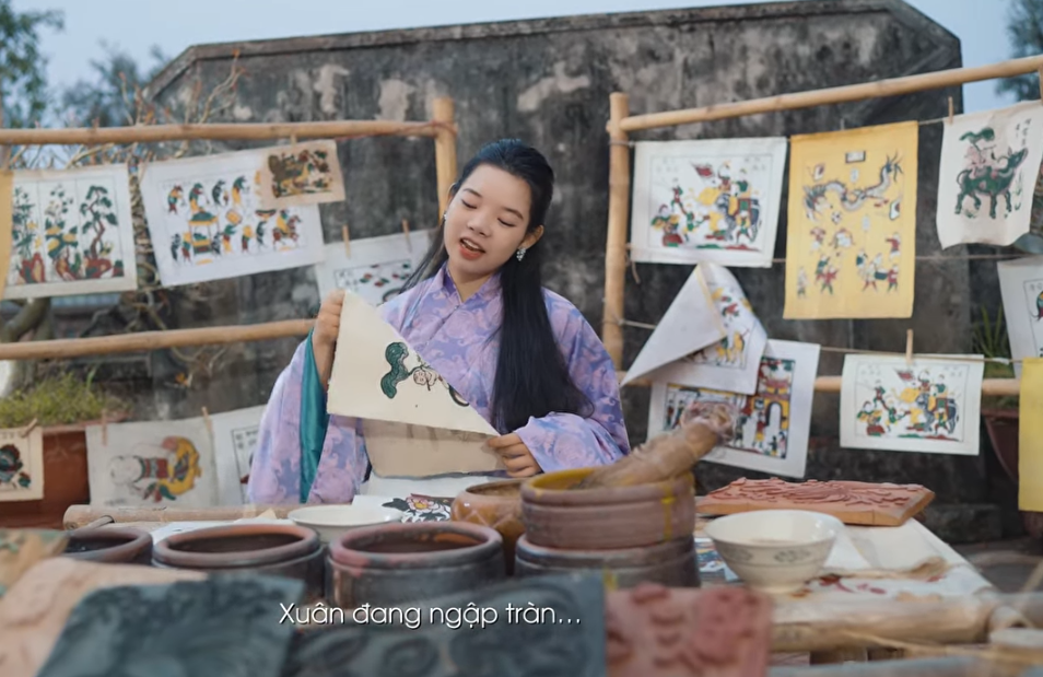 MV "Làng tranh quê tôi": Ngày Xuân duyên với tranh Đông Hồ! - Ảnh 1.